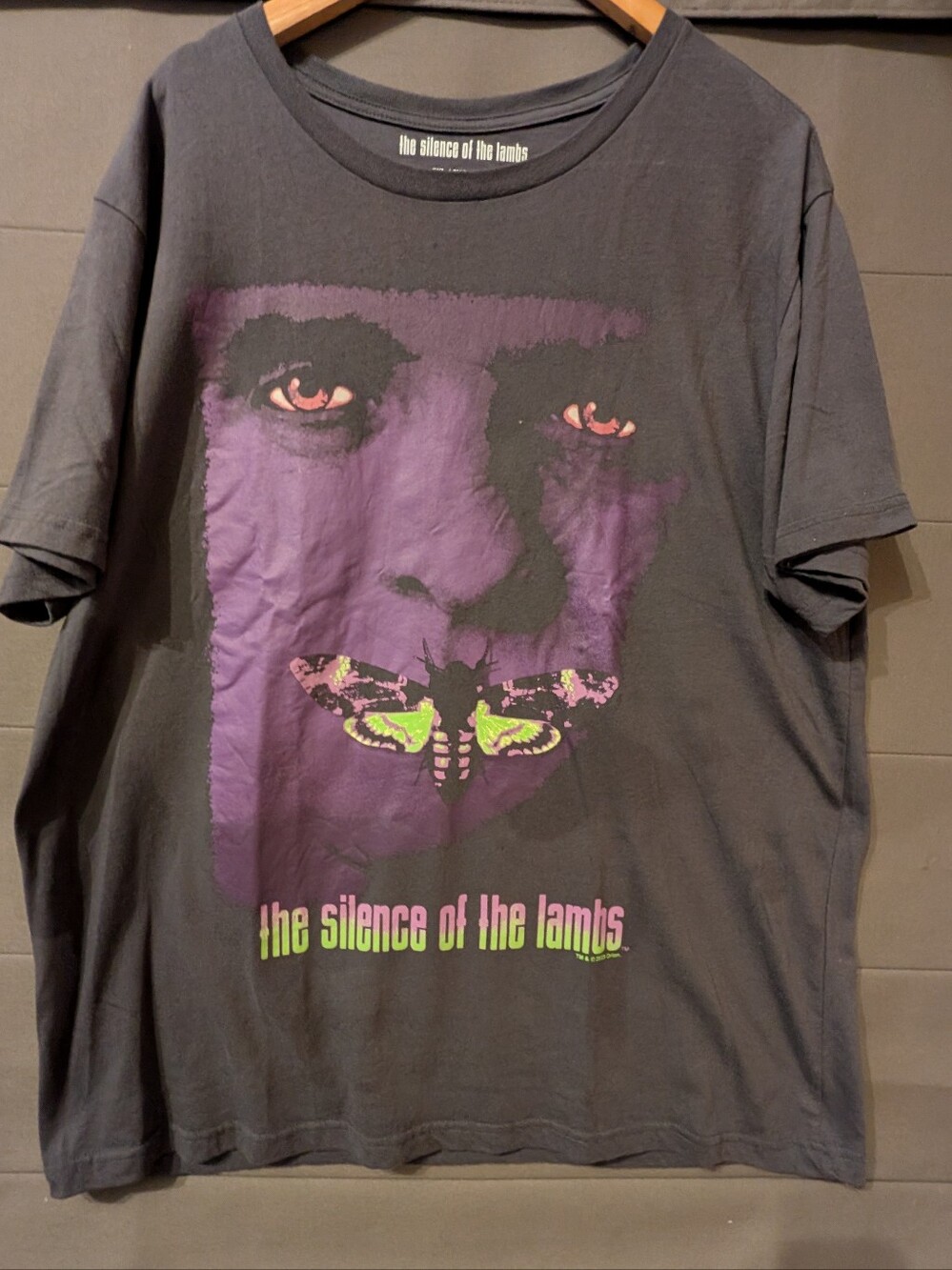 The Silence of the Lambs Graphic Tee - Black with Purple & Neon Accent